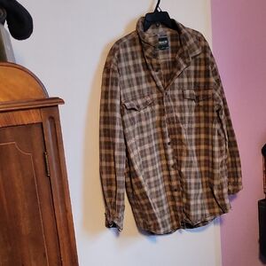 Plaid Button-Up Shirt